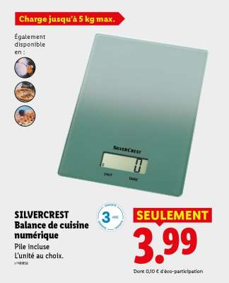 SILVERCREST Balance de cuisine numérique