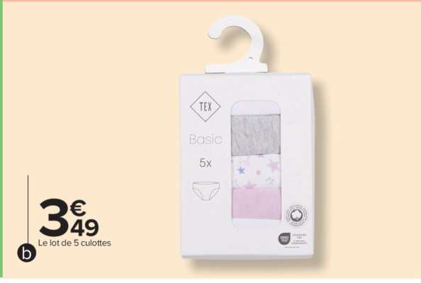 Le lot de 5 culottes