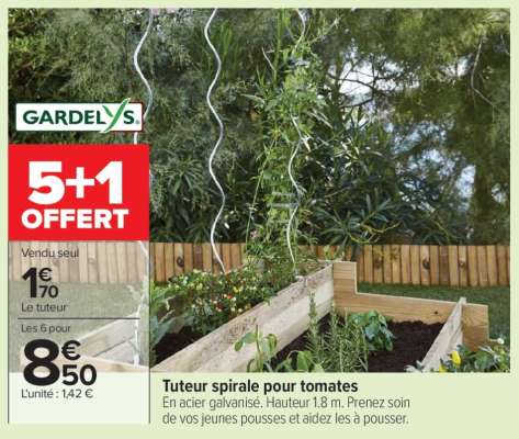 Tuteur spirale pour tomates