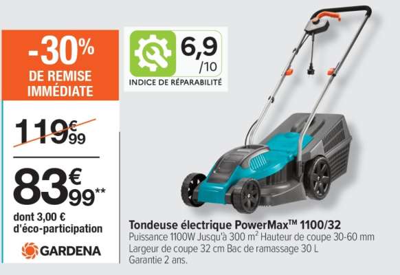 Tondeuse électrique PowerMaxTM 1100/32