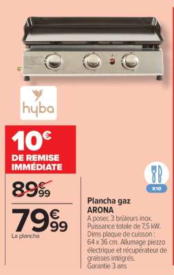 Plancha gaz Arona