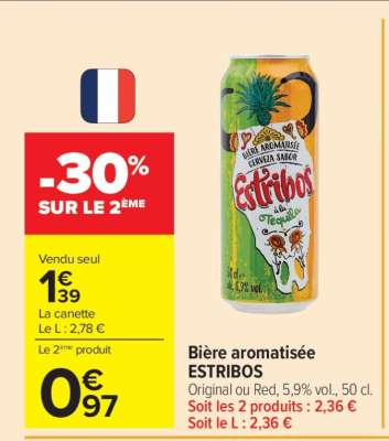 Bière aromatisée ESTRIBOS