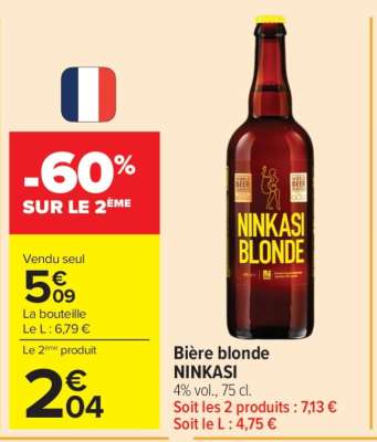 BIÈRE BLONDE “NINKASI”