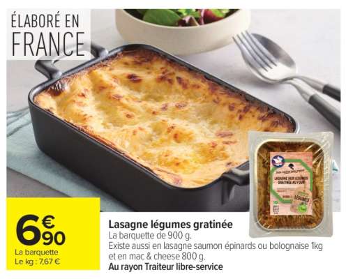 Lasagne légumes gratinée