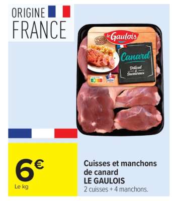 Cuisses et manchons de canard LE GAULOIS