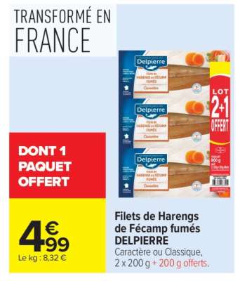 Filets De Harengs De Fécamp Fumés Delpierre