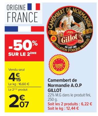 Camembert de Normandie A.O.P GILLOT