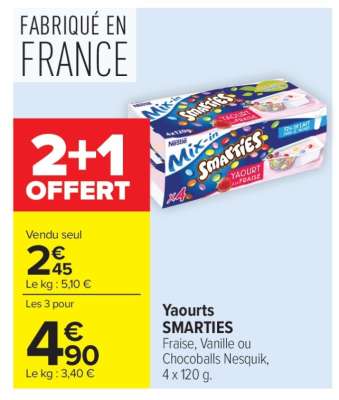Yaourts Smarties