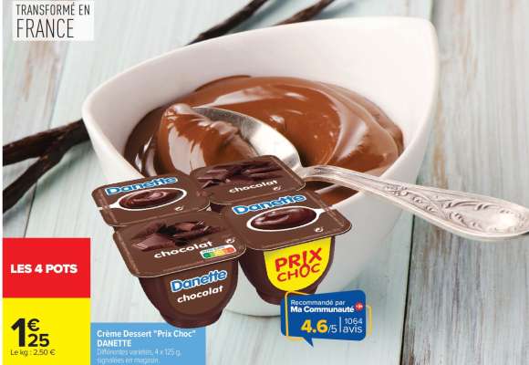 Crème dessert «Prix choc» DANETTE