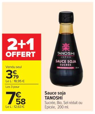 Sauce soja TANOSHI