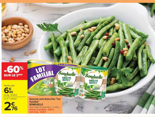 Haricots verts Extra fins «Lot Familial»