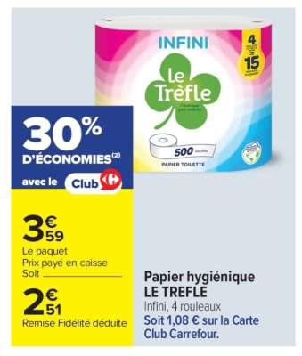 Papier Hygiénique "Le Trèfle"