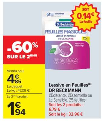 Lessive en feuilles DR BECKMANN