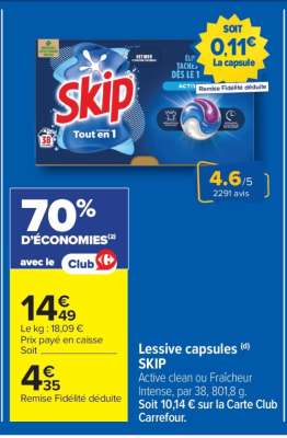 LESSIVE CAPSULES "SKIP"