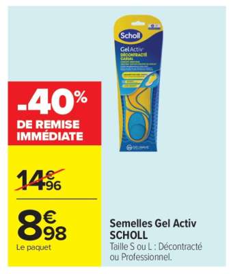 SEMELLES GEL ACTIV “SCHOLL”