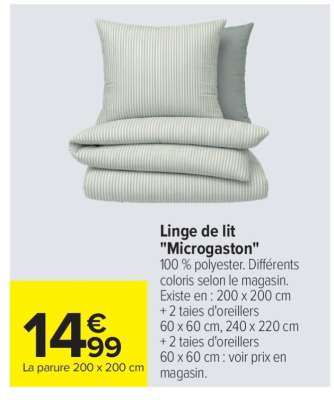 Linge de lit "Microgaston"