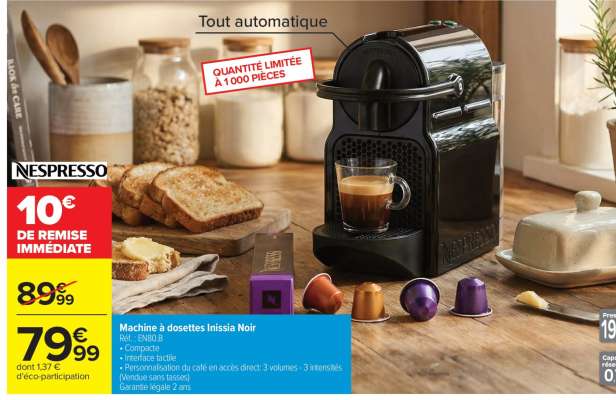 Machine à dosettes Inissia Noir