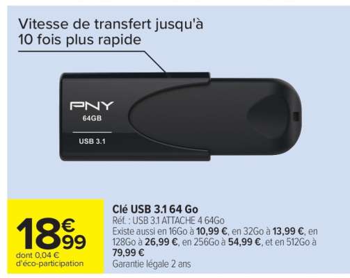 Clé USB 3.1 64 Go