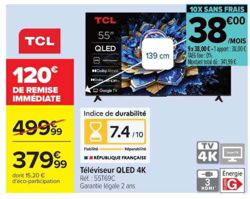 Téléviseur QLED 4K