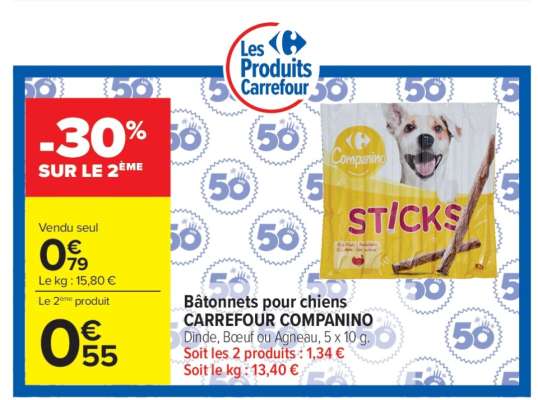 Bâtonnets pour chiens CARREFOUR COMPANINO