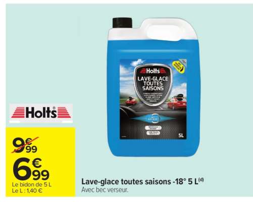 Holts Lave-glace toutes saisons -18° 5 L