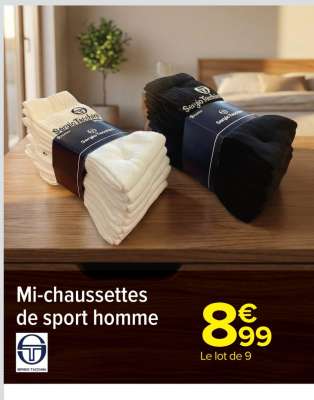 Mi-chaussettes de sport homme