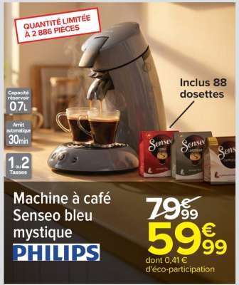 Machine à café Senseo bleu mystique