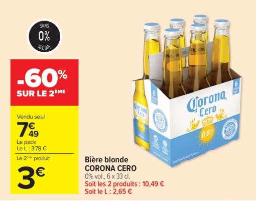 Bière blonde CORONA CERO