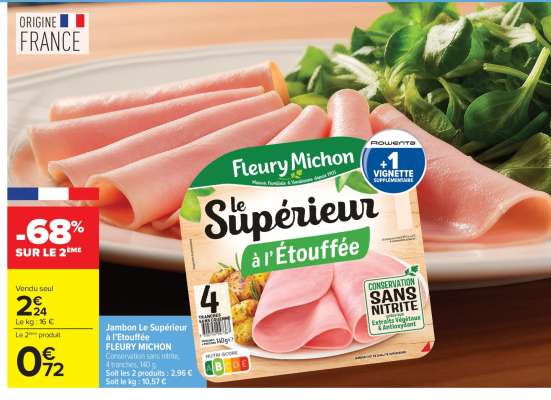 Jambon Le Supérieur à l'Étouffée