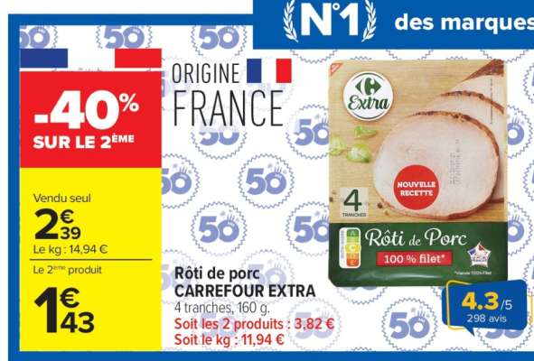 Rôti de Porc Carrefour Extra