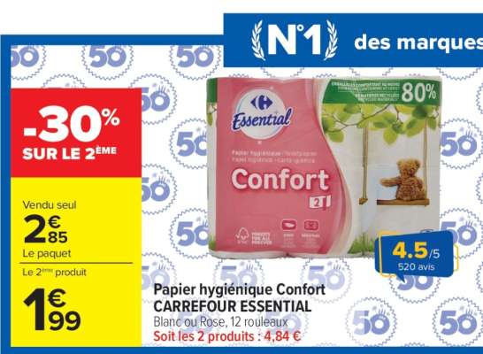 Papier hygiénique Confort