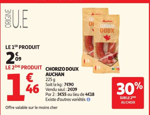Chorizo Doux Auchan
