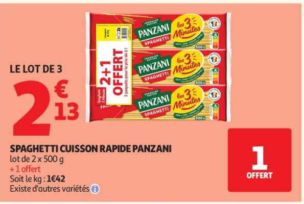 SPAGHETTI CUISSON RAPIDE PANZANI