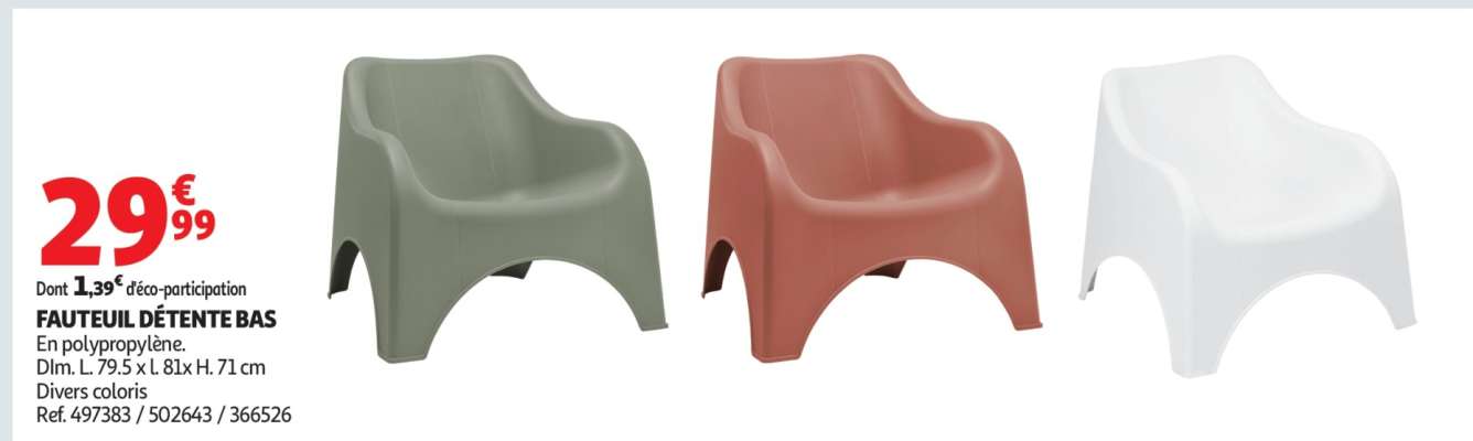 FAUTEUIL DÉTENTE BAS