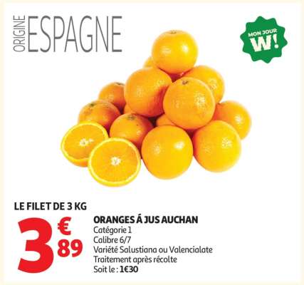 Oranges À Jus Auchan