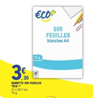 RAMETTE 500 FEUILLES “ECO+”