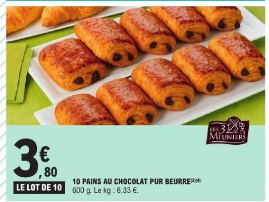10 pains au chocolat pur beurre
