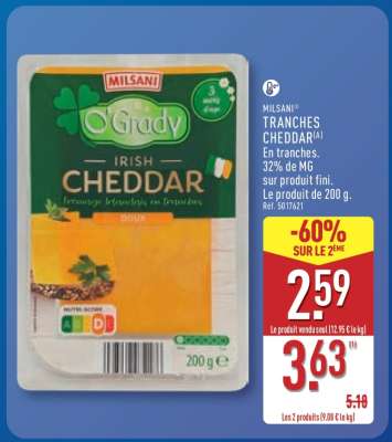 MILSANI TRANCHES CHEDDAR