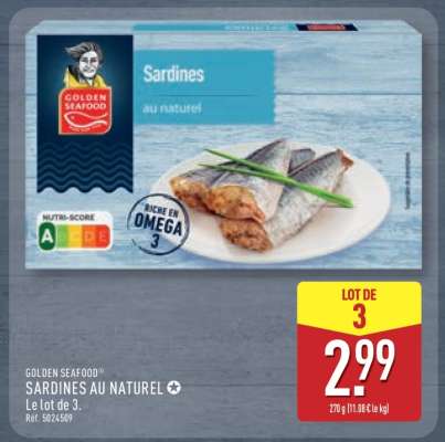 GOLDEN SEAFOOD® SARDINES AU NATUREL