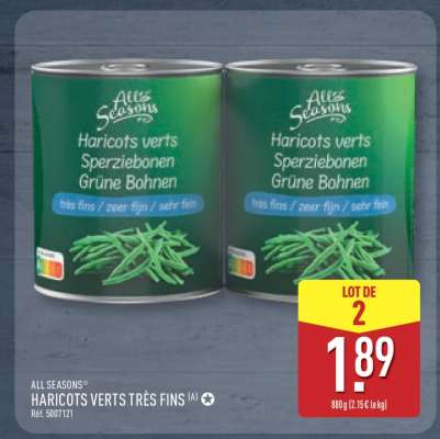 ALL SEASONS® HARICOTS VERTS TRÈS FINS