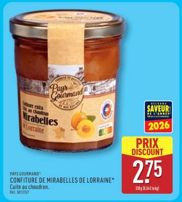 Pays Gourmand Confiture de Mirabelles de Lorraine