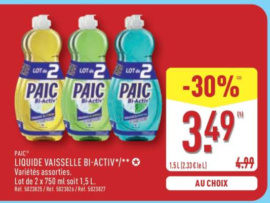 PAIC® LIQUIDE VAISSELLE BI-ACTIV