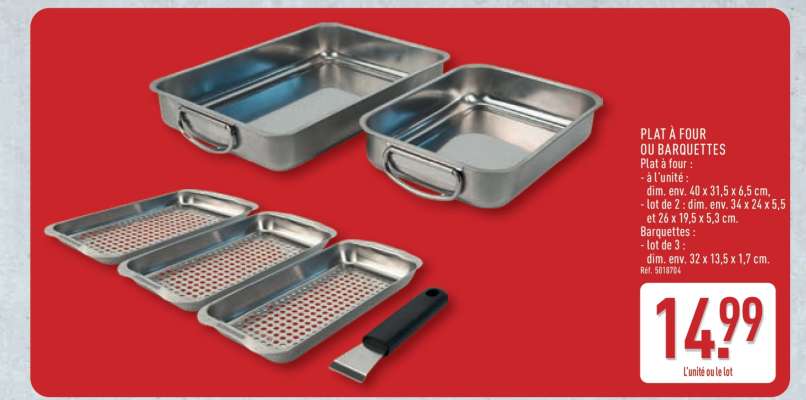 Plat à four ou barquettes
