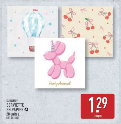 SUBLIMO® SERVIETTE EN PAPIER