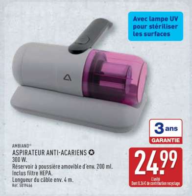 AMBIANO ASPIRATEUR ANTI-ACARIENS