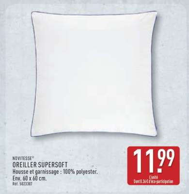 NOVITESSE OREILLER SUPERSOFT