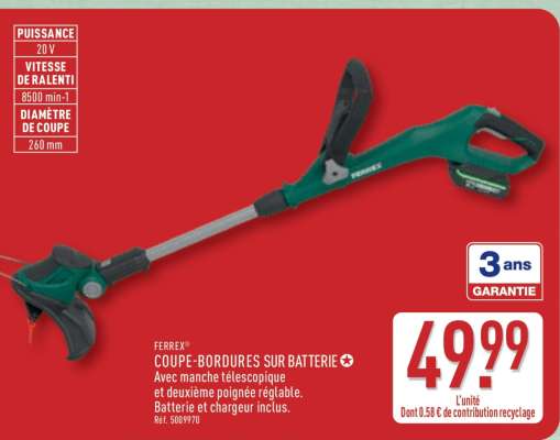 FERREX® COUPE-BORDURES SUR BATTERIE