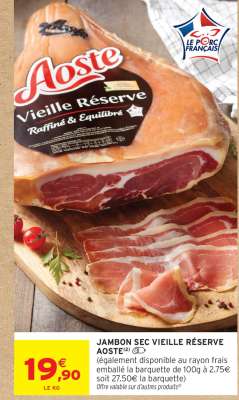 Jambon Sec Vieille Réserve Aoste