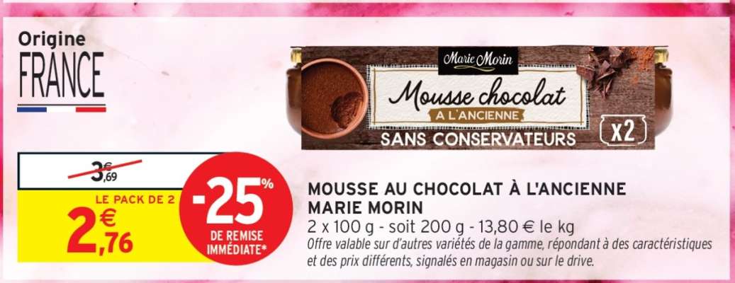 Mousse Au Chocolat À L'ancienne Marie Morin
