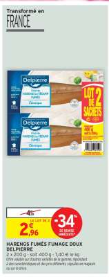 Harengs Fumés Fumage Doux Delpierre